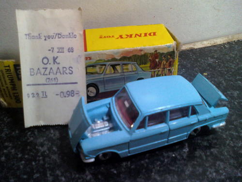 Truimph 1300 Dinky Toy With box and original till slip