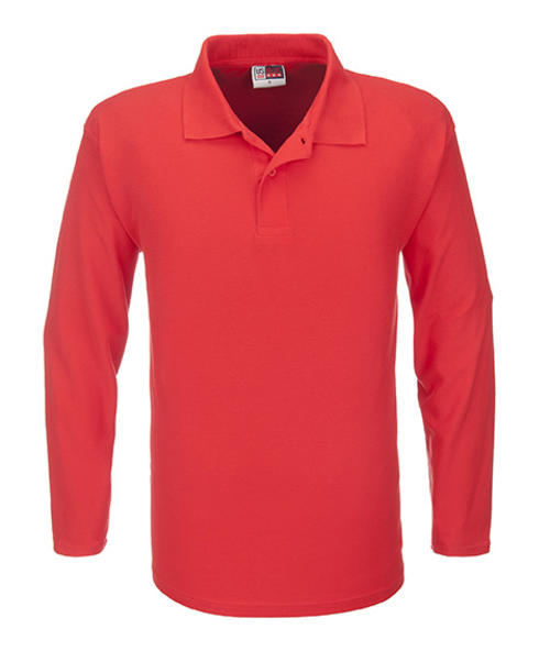 US Basic Boston Long-sleeve Polo Golf Shirt - Mens - Red
