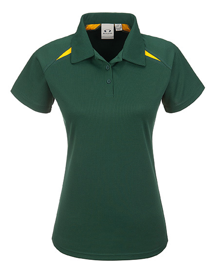 BIZ Collection Splice Polo Golf Shirt - Ladies - Green/Yellow