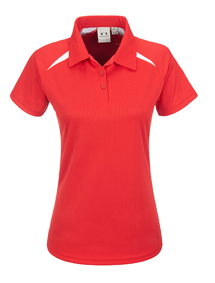 BIZ Collection Splice Polo Golf Shirt - Ladies - Red/White