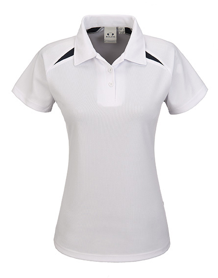 BIZ Collection Splice Polo Golf Shirt - Ladies - White/Navy
