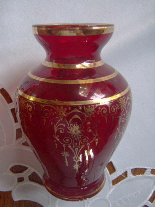 Studio Glass - Murano - FERRO & LAZZARINI MURANO RUBY RED COLORED VASE ...