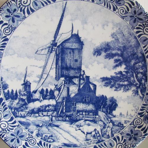 Dutch Porcelain - DELFTS BLAUW CHEMKEFA CHARGER=Signed ZWIKKER=Blue ...