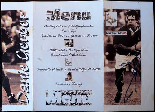 Danie Gerber Rugby Springbok Sporting Memorabilia - DANIE GERBER. Springbok Rugby. Benefit Lunch ...