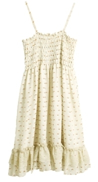 *Fashion Tokyo* Spaghetti-strap Flora Chiffon Dress-White
