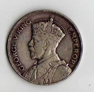 1934 Southern Rhodesia half crown - 2.5 shillings silver