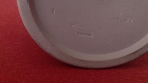 Wedgwood Jasperware White on Lilac Jar with Vase - Wedgwood stamp on base
