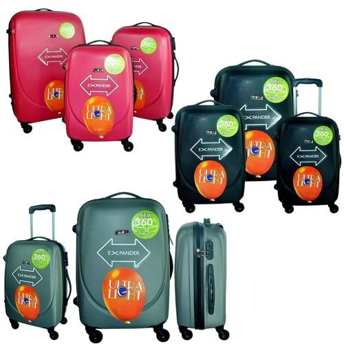 blue star set of 3 lightweight travel luggage suitcase