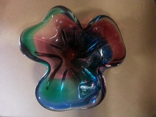 Blown glass ashtray / bowl excellent condition