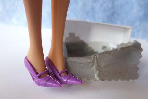 barbie purple shoes mary-jane chic doll toy
