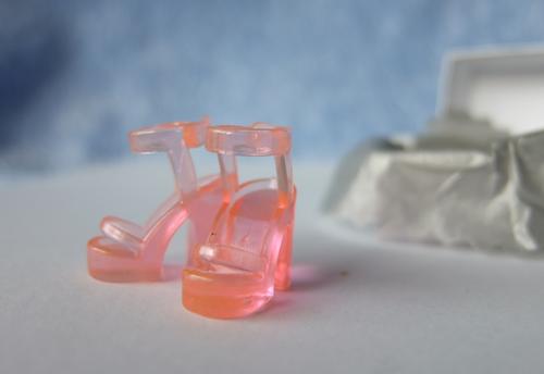 pink barbie strappy shoe sandals doll toy