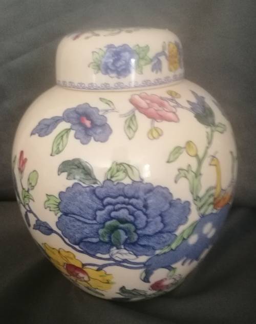 English Porcelain Masons Regency Plantation Colonial Large Ginger Jar
