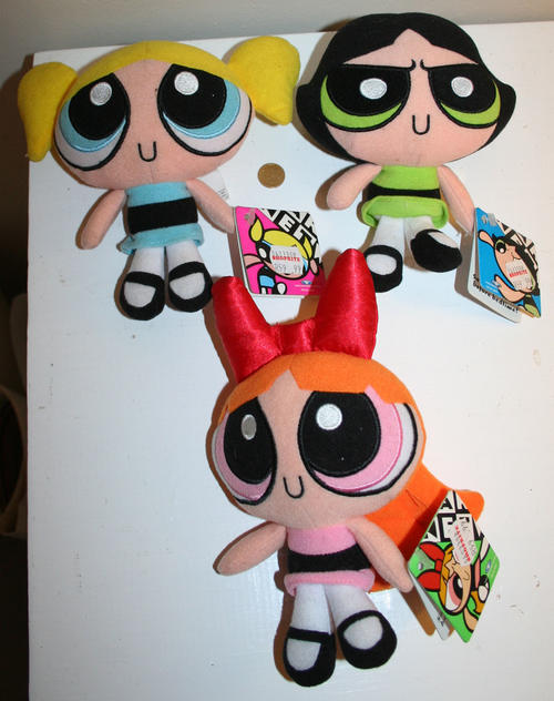 Character Toys - POWER PUFF GIRLS Plush dolls Blossom Bubbles ...