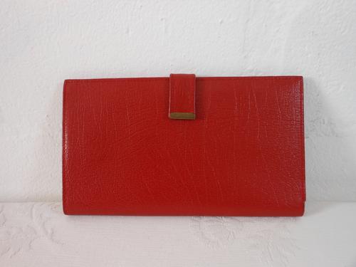 Purses & Wallets - *BUSBY* VINTAGE GENUINE LEATHER RED LADIES PASSPORT ...