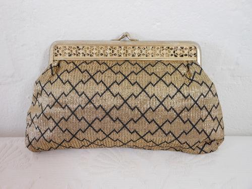 Handbags & Bags - VINTAGE SPRINGWOOD AUSTRALIA GOLD FABRIC EVENING CLUTCH BAG PURSE was sold for ...