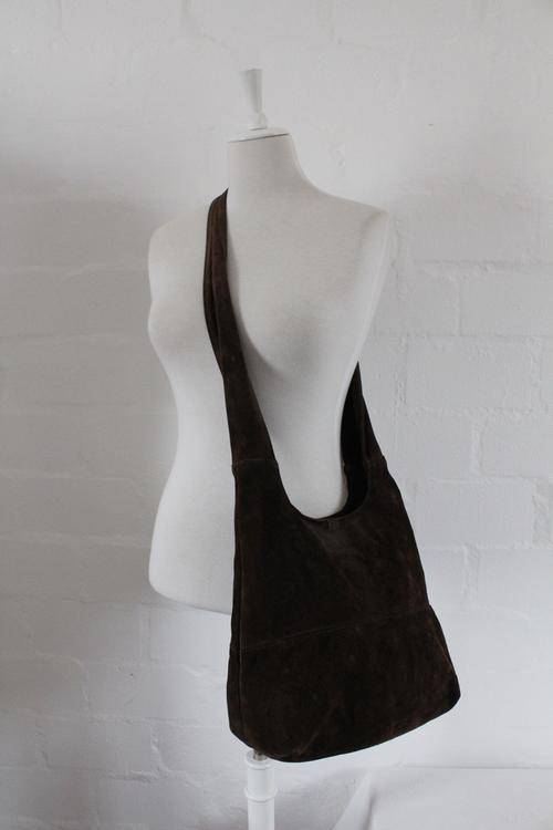 Handbags & Bags GENUINE SUEDE LEATHER BROWN WOOLWORTHS SLING HANDBAG BAG was sold for R149.00
