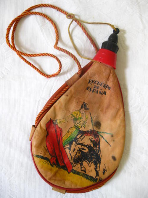 Other Antiques & Collectables - VINTAGE GENUINE LEATHER WATER/ WINE ...