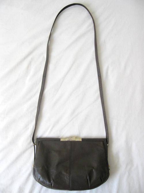 Handbags & Bags - VINTAGE "RODO" ITALY GENUINE LEATHER DARK TAUPE