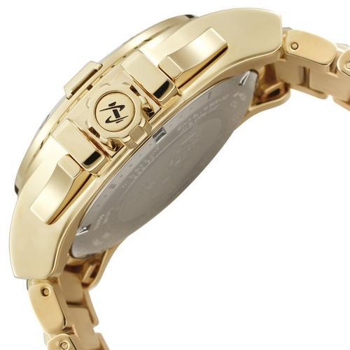 Men's gold watch Invicta breitling swiss made from side view