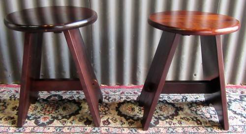 A Pair Of Solid Wood Milking Chairs They Make Lovely Side Tabels