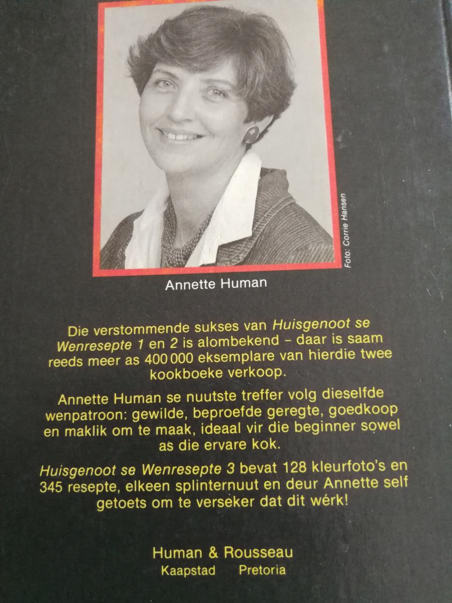 Cooking, Food & Wine - WENRESEPTE 1 2 AND 3 ANNETTE HUMAN 3 BOEKE ...