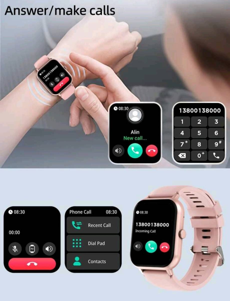 Smart Watches Pink Smart Watch With Call Option for sale in