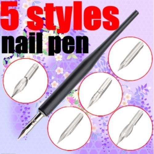 Nails - Nail Art Design Flower Line Drawing Pen 5 Style Heads was