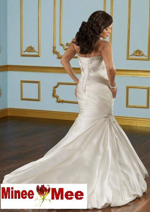 Wedding Dresses - Ivory Satin Mermaid Design Corset Back ...