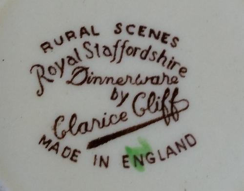 Clarice Cliff Royal Staffordshire 'Rural Scenes' milk jug