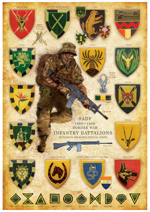 South African Army - SADF Infantry Battalions 1966-1989 Border War ...