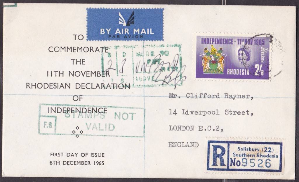 Zimbabwe, Rhodesia & Nyasaland RHODESIA AIRMAIL COVER TO ENGLAND