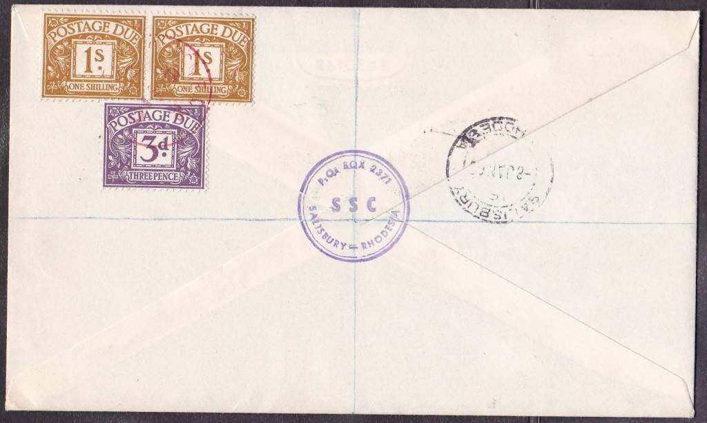 Zimbabwe, Rhodesia & Nyasaland RHODESIA AIRMAIL COVER TO ENGLAND