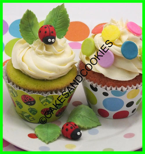 Choose a set of either the ladybird wrappers or the polka dot wrappers which are included in the tutorial price.