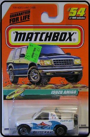 Matchbox 1:64 Scale 1999 Beach Series ISUZU AMIGO