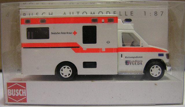 Cars & Trucks - Busch Car 41819 , Ford E350 E 350 Ambulance German Red ...