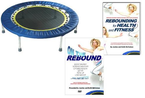 Rebounder Mini Trampoline Exercise Jump Health Fitness Weightloss Book DVD Metabolism Lymphatic System Immune System Detox