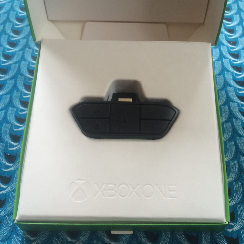 Xbox One Stereo Headset Adapter inside its box