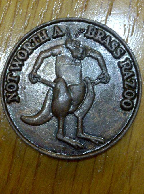 Medallions THE ORIGINAL ONE AND ONLY 1 BRASS RAZOO!! SEE PICTURES