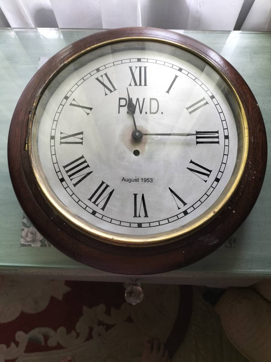 Cuckoo & Wall Clocks NPA Wall Clock Dated August 1953 Public Works