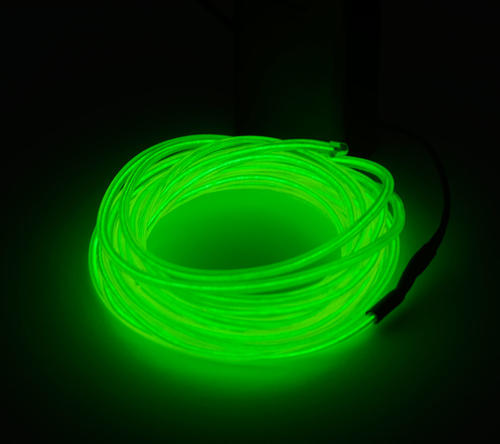 el wire glowing lime green