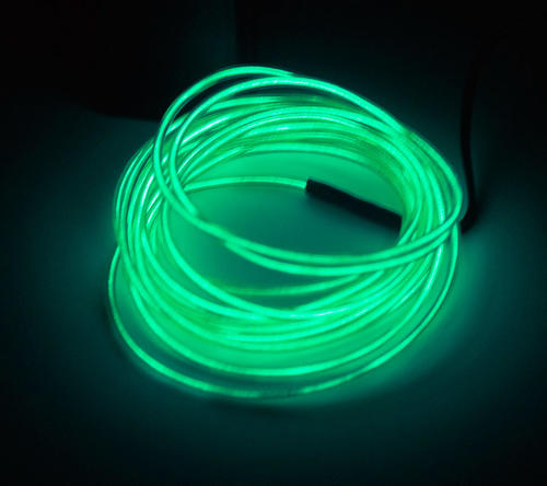 EL Wire glowing gree