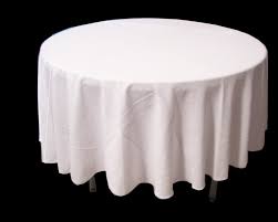 Round Table Cloths made with Either Mini Matt, Butcher Linen or Damask Fabrics