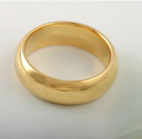 mens jewellery band ring gold filled