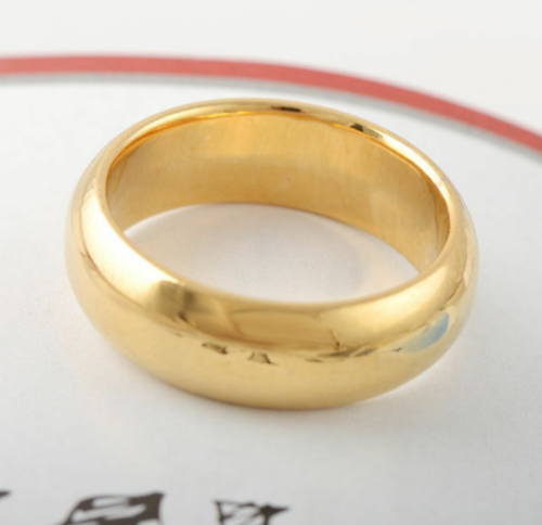 mens jewellery ring, gold band
