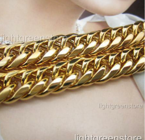 curb chain mens womens gold filled thick chunky long links