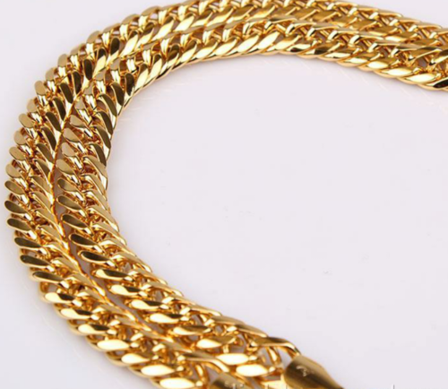 curb chain necklace men women ladies chunky gold filled fused