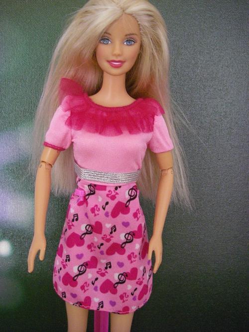 barbie doll casual clothes short pink dress