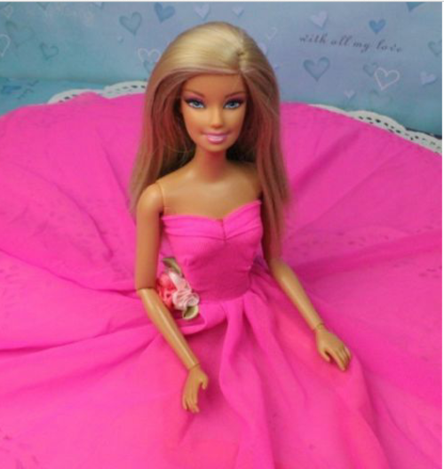 barbie doll bright pink designer dress ball gown evening wear casual garden summer spring wedding bridesmaids
