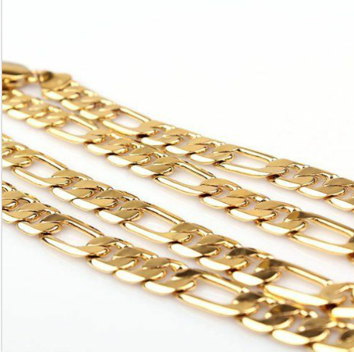 24K necklace bracelet set bangle 18ct 18K gold 1cm thick 