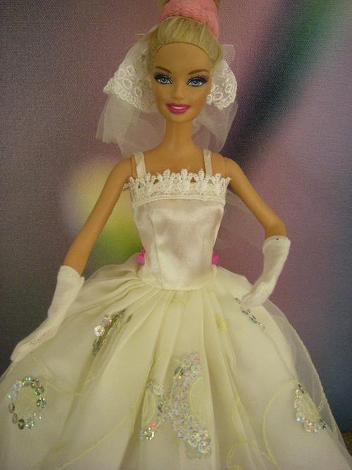 cream wedding dress barbie steffi doll bride summer spring winter seasons